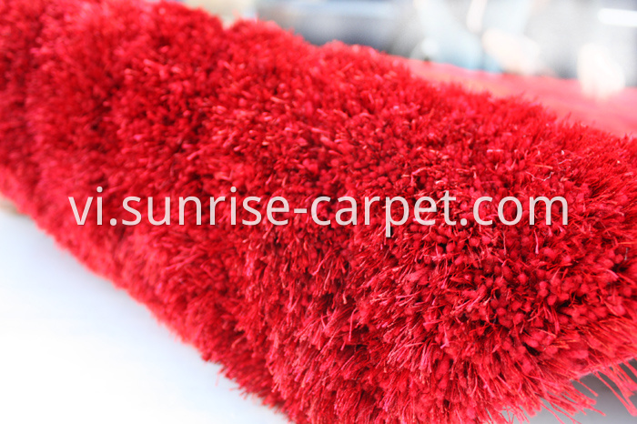 Polyester two yarn mixed Shaggy Rug with 3D design
